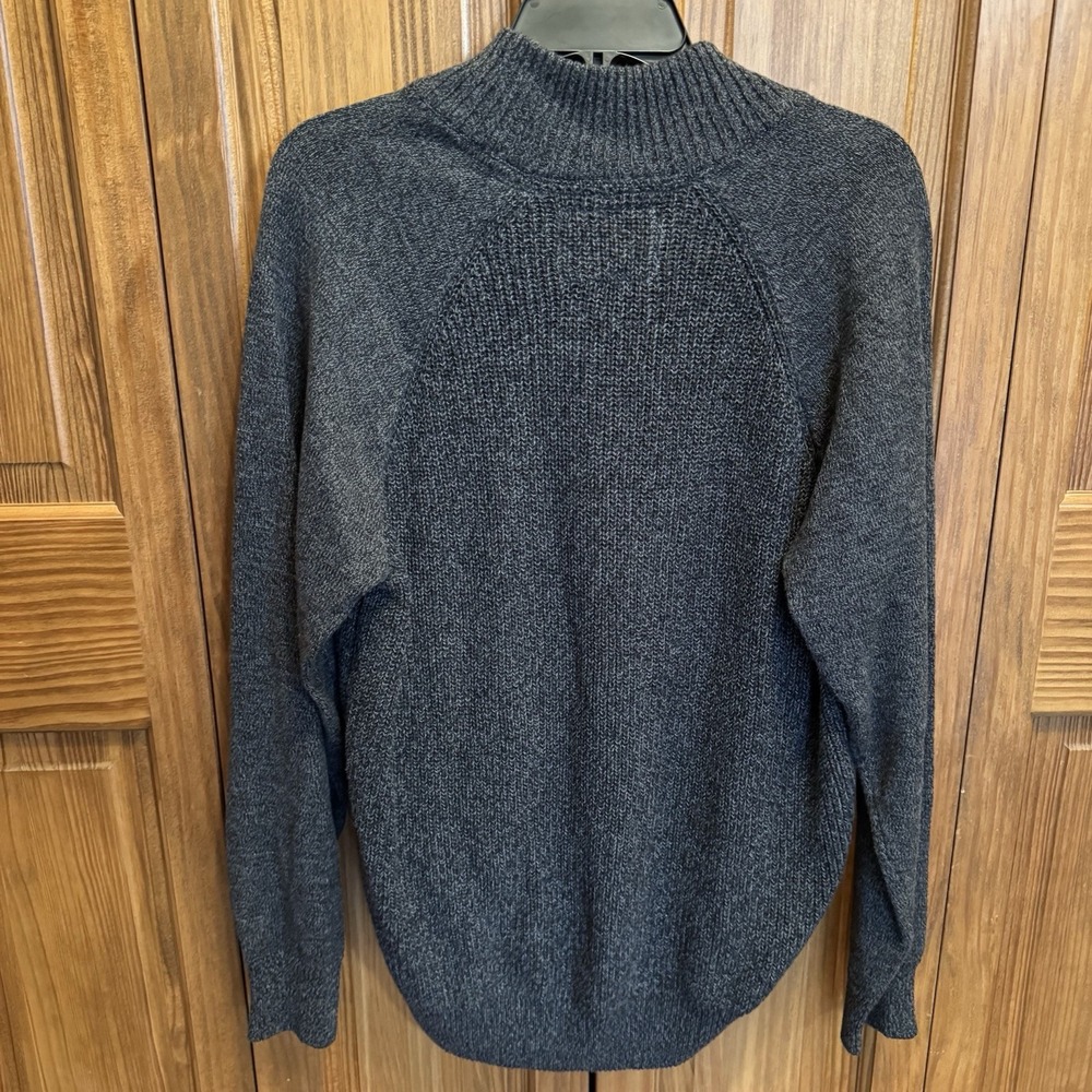 Weatherproof Vintage Men's 1/4 Button Cable‎ Knit Sweater Gray/brown XL Cotton - Picture 8 of 8